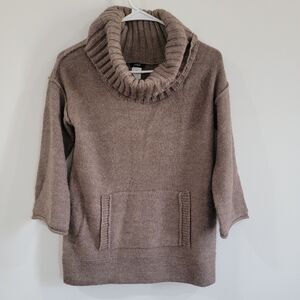 J Crew Womens‎ Sweater Size Xs Wool Mohair Cowl Neck Brown Neutral Earthy